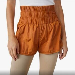 Free People Way Home Shorts Natural Rust Orange